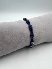 GÜMÜŞTEL EL SANATLARI Sertifikalı Hematit Doğal Taş Tasarım Bileklik Aaa Kalite Hafıza Konsantrasyon Kıvrak Zeka thumbnail 4