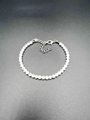 GÜMÜŞTEL EL SANATLARI Sertifikalı Doğal Aytaşı (ZAYIFLAMA TAŞI) Bileklik 4 Mm Ince Özel Kesim thumbnail 1