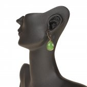 KRİSTAL AÇIK YEŞİL HALKA KÜPE B BOY - 1