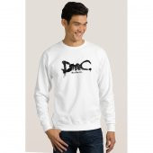 Dmc Devil May Cry Logo Baskılı Beyaz Erkek Örme Sweatshirt Uzun kol - 1