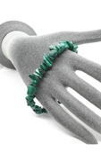 GÜMÜŞTEL EL SANATLARI Sertifikalı Doğal Ham Işlenmemiş Malahit Taşı Bileklik thumbnail 3