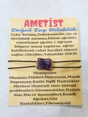 GÜMÜŞTEL EL SANATLARI Sertifikalı Ametist Doğal Taş Tasarım Bileklik - 1