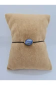 GÜMÜŞTEL EL SANATLARI Sertifikalı Apatit Doğal Taş Bileklik Makrome Ayarlamalı Kilit Sistemi thumbnail 1