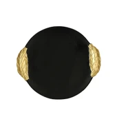 Vitale Siyah Gold Dekoratif Tepsi 39*35*3 cm - 1