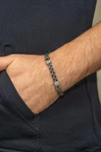 Örgü Hasır Model 925 Gümüş Bileklik Künye - 5