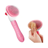 Markapet Kendini Temizleyen Tuşlu Kedi Köpek Tarağı Pembe 10 x 20 cm - 3