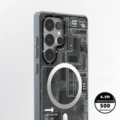 Galaxy S25 Ultra Kılıf M-safe Şarj Özellikli YoungKit Technology Serisi Kapak - 7