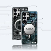 Galaxy S25 Ultra Kılıf M-safe Şarj Özellikli YoungKit Technology Serisi Kapak - 5