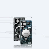 Galaxy S25 Ultra Kılıf M-safe Şarj Özellikli YoungKit Technology Serisi Kapak - 10