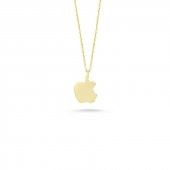 14k Sade Altın Apple Kolye - 1