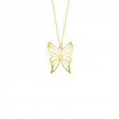 14k Altın Kelebek Figürlü Kolye thumbnail 1