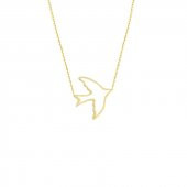 14k Altın Kuş Figürlü Kolye thumbnail 1