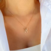 14k Altın Kelebek Figürlü Kolye thumbnail 2