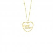 14k Altın Kalpli İsim Kolye thumbnail 2