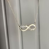 14k Altın İsimli Sonsuzluk Kolye thumbnail 3