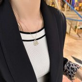 14k Altın İç İçe Üçlü Kalp Kolye thumbnail 5