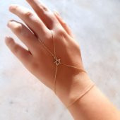 14k Altın Yıldızlı Şahmeran Bileklik - 1