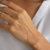 14k Altın Yıldızlı Şahmeran Bileklik - 2