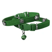 Markapet Kadife Kedi Boyun Tasması Yoncalı 20-32 cm Yeşil - 1