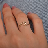 14 Ayar Altın Minimal Eklem Yüzük thumbnail 2