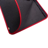 Cattie Kum Toplayıcı Fonksiyonel Kedi Paspası Altıgen 50-75 cm Kırmızı - 3
