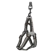 Köpek Göğüs Tasma Seti Dalga Desenli 2.5 cm*50-72 cm Siyah-Beyaz - 6