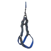 Köpek Göğüs Tasma Seti Dokuma 3.5 cm*70-90 cm Mavi Kot thumbnail 5