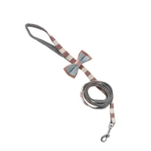 Köpek Göğüs Tasma Seti Ekose Desenli Papyonlu 1.5 cm*35-48 cm Kırmızı thumbnail 6