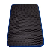 Cattie Kum Toplayıcı Fonksiyonel Kedi Paspası Altıgen 50-75 cm Mavi - 4