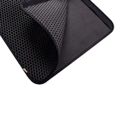 Cattie Kum Toplayıcı Fonksiyonel Kedi Paspası Altıgen 50-75 cm Siyah - 3