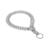 Doggie Eğitim Serisi Çift Sıra Boğma Zincirli Köpek Boyun Tasması - 2,5x35-45cm Chrome - 1