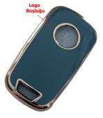 Opel Astra J Insignia Chevrolet Cruze Uyumlu Nano Kumanda Anahtar Kılıfı Oto Anahtarlık Gri Gold - 3