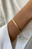 Kadın Kolye ve Bileklik 316 L Çelik Vip Seri Antialerjik Kararmaz İtalyan Zincir Kolye ( 60cm +7 cm uzatma ) ve Bileklik Seti( 16 +7 cm uzatma ) - 5