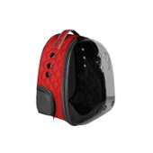 Markapet Kapitone Astronot Kedi Köpek Taşıma Çantası 28*32*40 cm Kırmızı - 1
