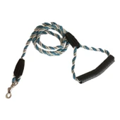 Üçlü Sarmallı Köpek Gezdirme Halatı 1 cm-120 cm Mavi Beyaz - 3