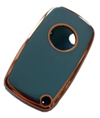 Linea Fiorino Nemo Bipper Uyumlu Nano Silikon Kumanda Anahtar Kılıfı Oto Anahtarlık Gri Gold thumbnail 3