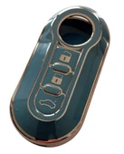 Doblo Ducato Boxer Jumper Uyumlu Nano Silikon Kumanda Anahtar Kılıfı Oto Anahtarlık Gri Gold thumbnail 2