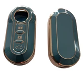 Doblo Ducato Boxer Jumper Uyumlu Nano Silikon Kumanda Anahtar Kılıfı Oto Anahtarlık Gri Gold thumbnail 4