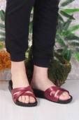 Ceyo 9942-1 Bordo Rahat Ortapedik Kadın Terlik - 2