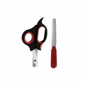 Büyük Boy Törpülü Kedi Köpek Tırnak Makası 14 cm-14 cm Kırmızı - 1