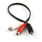 Dark 3.5mm Stereo Erkek - 2 x RCA Dişi (Analog Ses) Dönüştürücü Kablo - 1