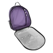Kalpli Patili Astronot Şeffaf Taşıma Sırt Çantası Lila 24x32x42 cm - 9