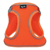 Üç Kilitli Sportif Kedi Köpek Göğüs Tasması 24-28 cm XX-Small Turuncu - 1
