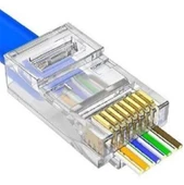 Apronx CAT6 RJ-45 Yeni Nesil Delikli 100 Paket Konnektör - 1