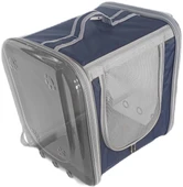 Markapet Çift Cam Kedi Köpek Taşıma Çantası 32x40x42 cm Lacivert - 1