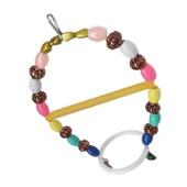 Markapet Renkli Boncuklu Oval Halkalı Papağan Salıncağı 15 cm-23 cm thumbnail 11