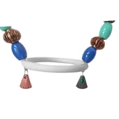 Markapet Renkli Boncuklu Oval Halkalı Papağan Salıncağı 15 cm-23 cm thumbnail 3