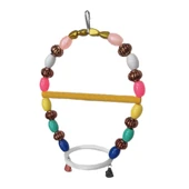 Markapet Renkli Boncuklu Oval Halkalı Papağan Salıncağı 15 cm-23 cm thumbnail 4