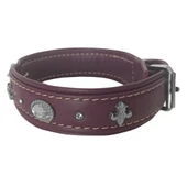 Markapet Deri Parlak Taşlı Köpek Boyun Tasması 28-32 cm X-Small Mor - 7