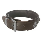 Markapet Deri Doğal Taşlı Köpek Boyun Tasması 44-50 cm Medium Kahverengi - 8